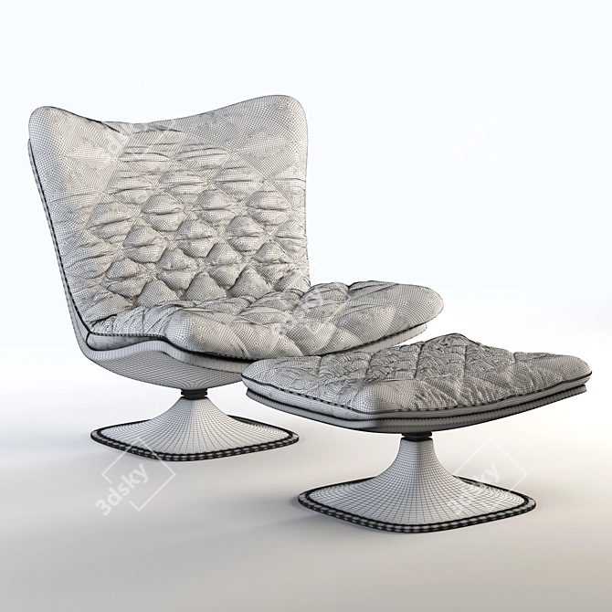 Contemporary Deltoid Armchair: Stylish Comfort in 3D 3D model image 5