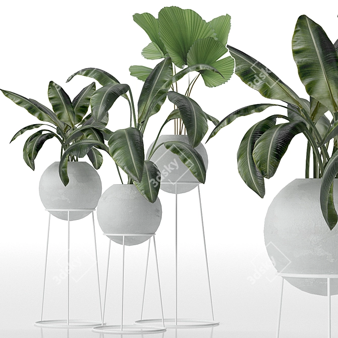 Exquisite Greenery Ensemble 3D model image 1