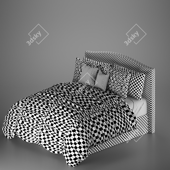 Madison Park Delancey 4-Piece Duvet Bed Set 3D model image 2