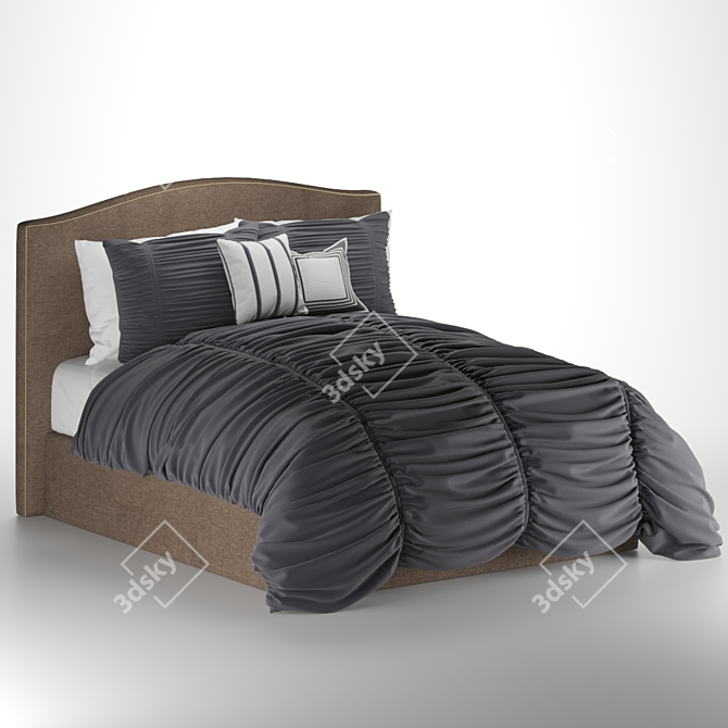 Madison Park Delancey 4-Piece Duvet Bed Set 3D model image 4