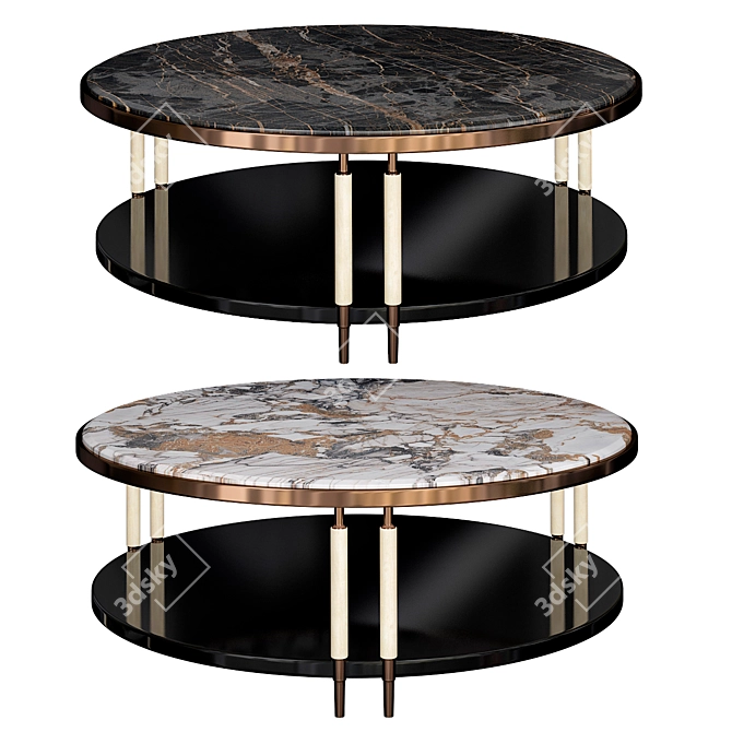 Luxor Round Coffee Table 3D model image 1