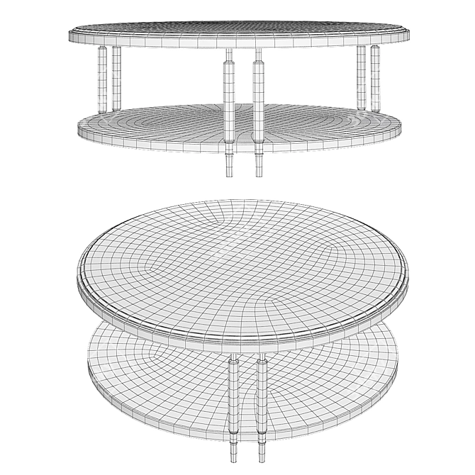 Luxor Round Coffee Table 3D model image 2