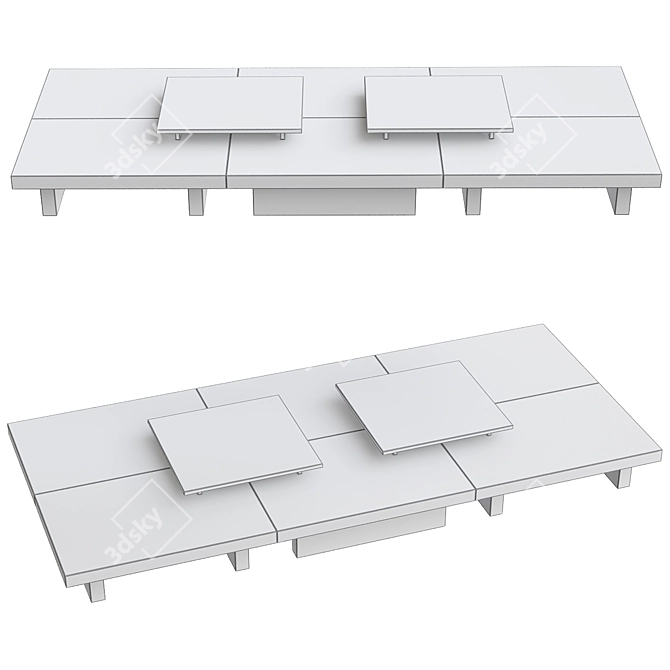 Minimalist Tau Coffee Table - Amura 3D model image 2