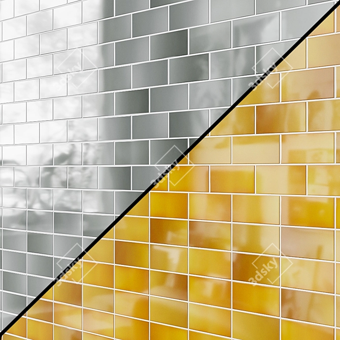 Crackle Ceramic Wall Tiles by Equipe 3D model image 2