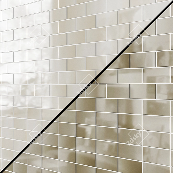 Crackle Ceramic Wall Tiles by Equipe 3D model image 3