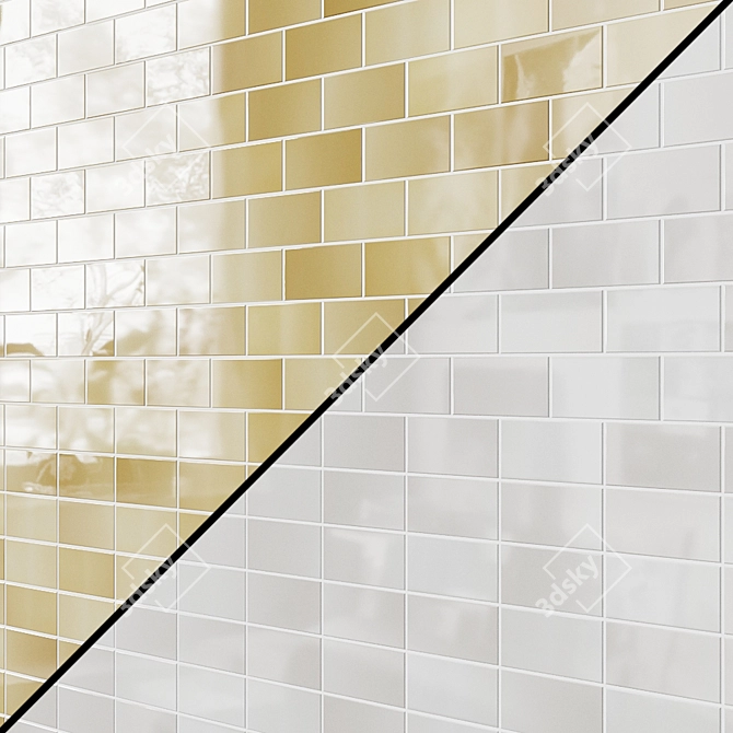 Crackle Ceramic Wall Tiles by Equipe 3D model image 4