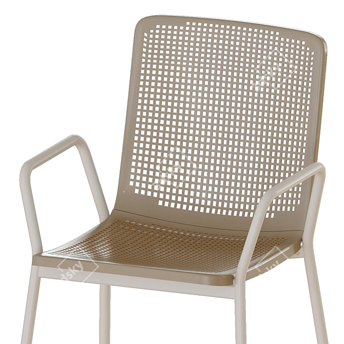 Modern Outdoor Chair and Table Set 3D model image 2