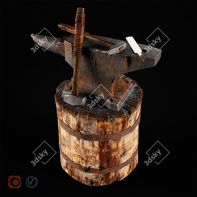 Forged Ironworks Set 3D model image 1