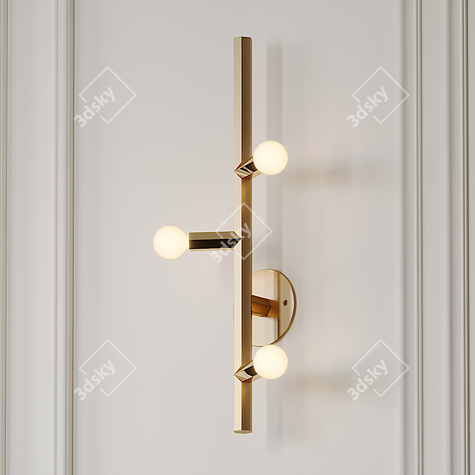 Sleek Linden Sconce - Illuminate your space 3D model image 1