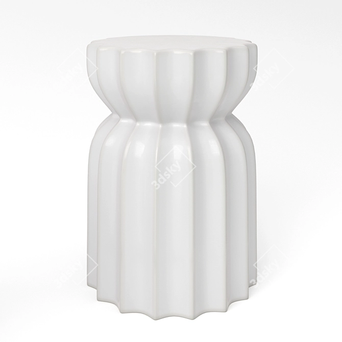 Ceramic Mushroom Stool 3D model image 2