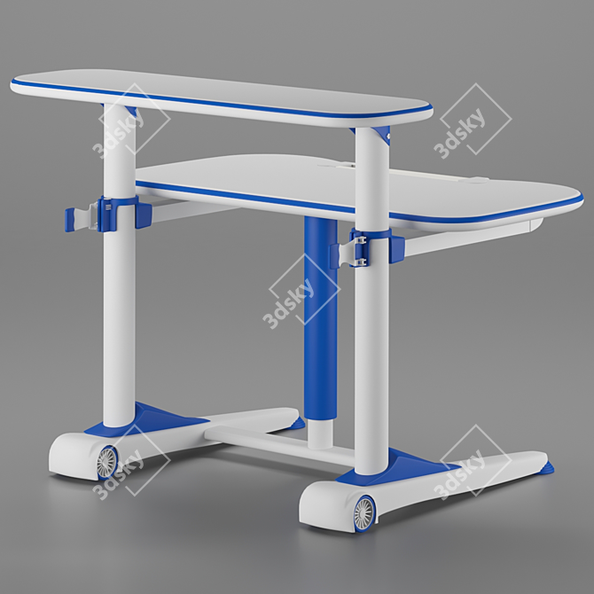 Adjustable Hydraulic Study Table 3D model image 2