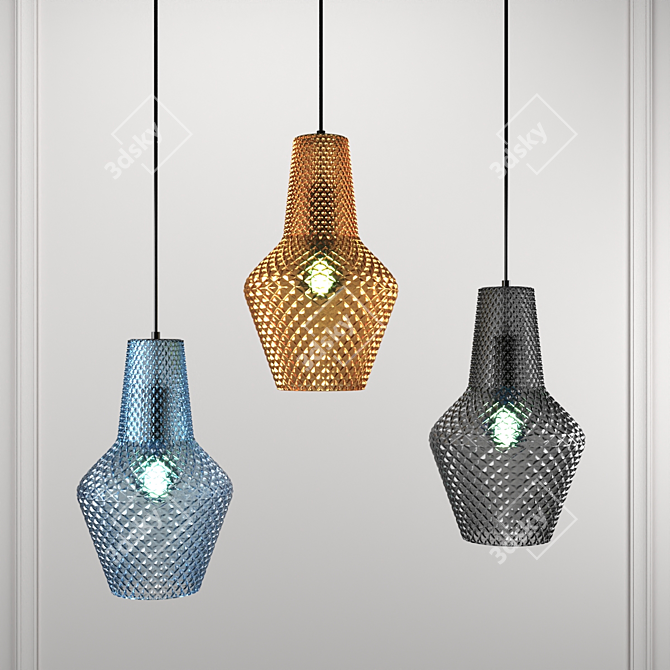 Maytoni Tommy Collection: Stylish Metal and Glass Pendant Light 3D model image 4