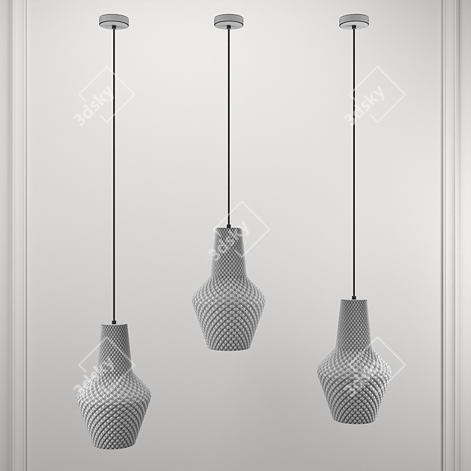 Maytoni Tommy Collection: Stylish Metal and Glass Pendant Light 3D model image 6