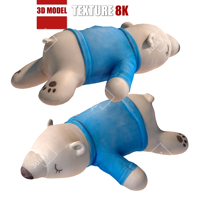 Polar Bear Toy: Detailed & Realistic | High resolution & Fast Render 3D model image 1