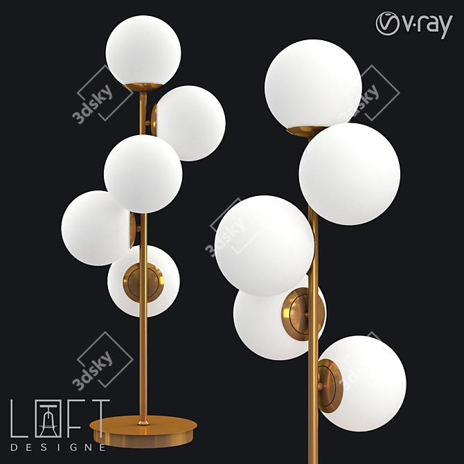 Modern 5-Light Table Lamp 3D model image 1