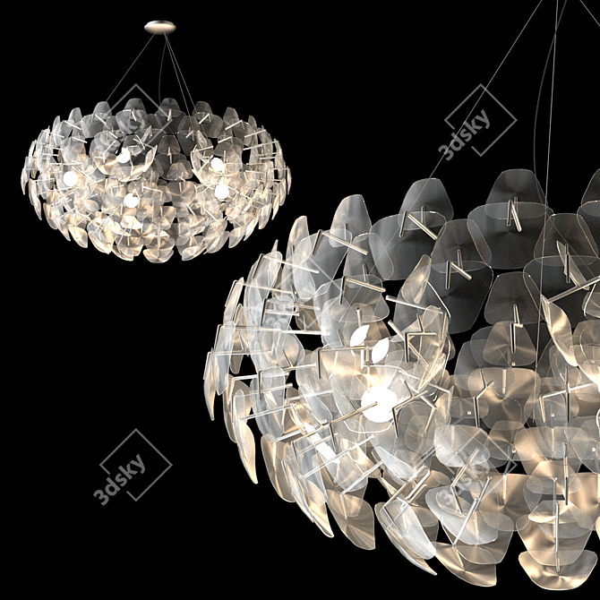 Elegant Hope Suspension Light 3D model image 1