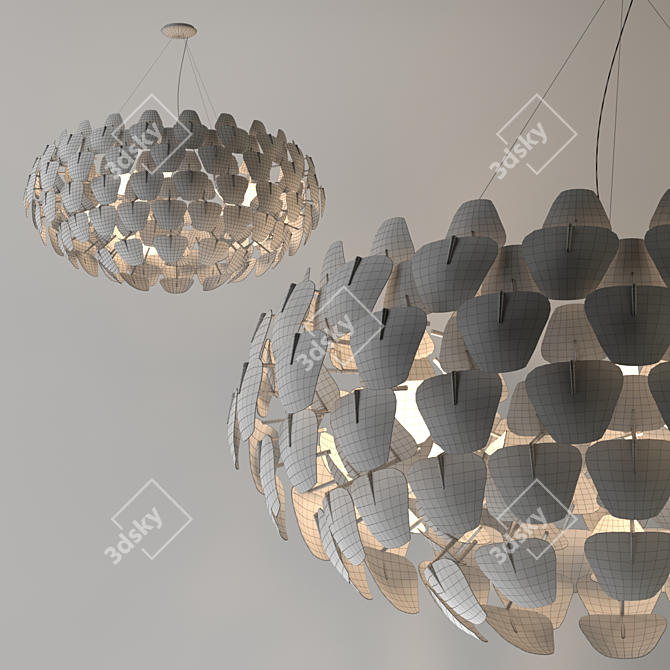 Elegant Hope Suspension Light 3D model image 2