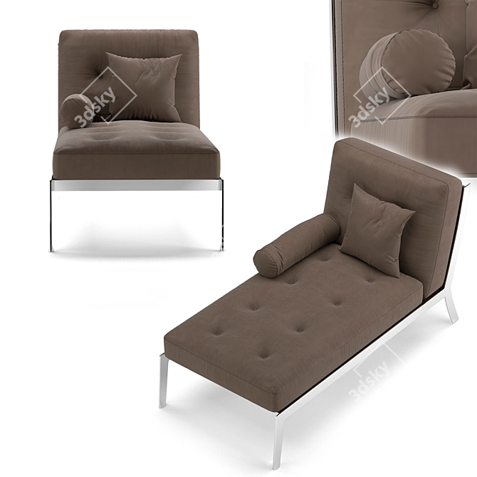 Quadrifoglio Sofa: Italian Craftsmanship at its Best 3D model image 2