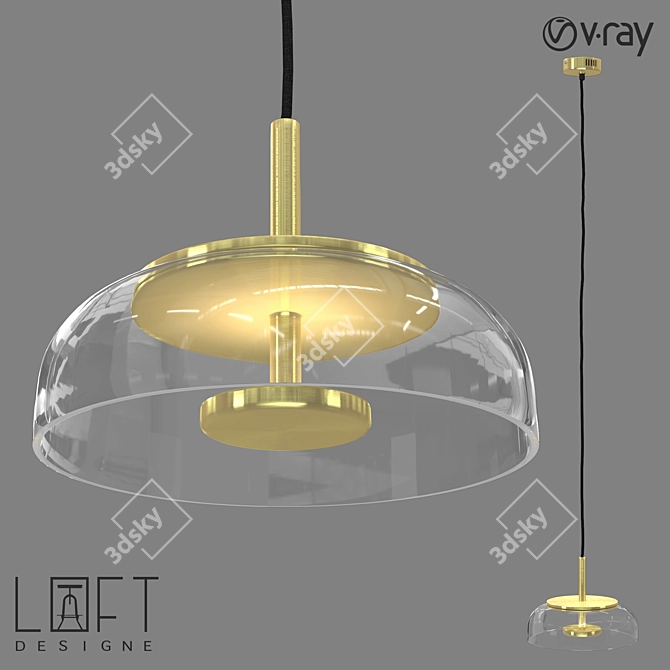 Industrial Pendant Lamp LoftDesigne 7958 3D model image 1