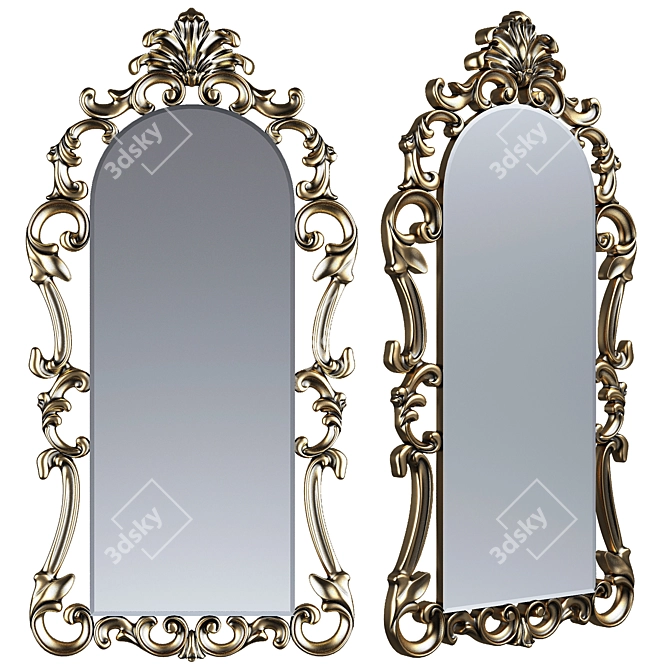 Regal Reflection: Christopher Guy Marie Antoinette Mirror 3D model image 1