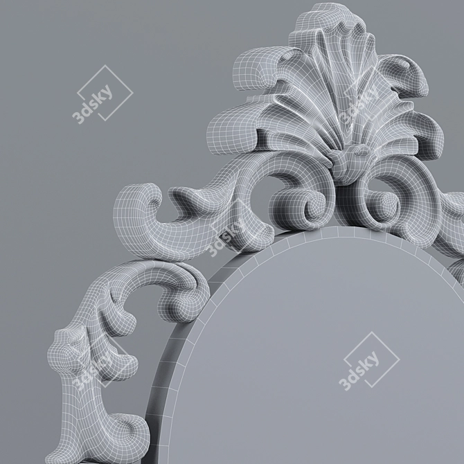 Regal Reflection: Christopher Guy Marie Antoinette Mirror 3D model image 2