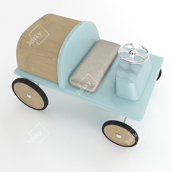 Blue Baby Car: 2014 Version with Multiple Formats 3D model image 4