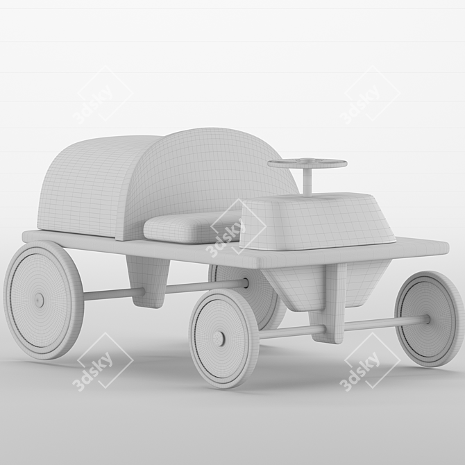 Blue Baby Car: 2014 Version with Multiple Formats 3D model image 5