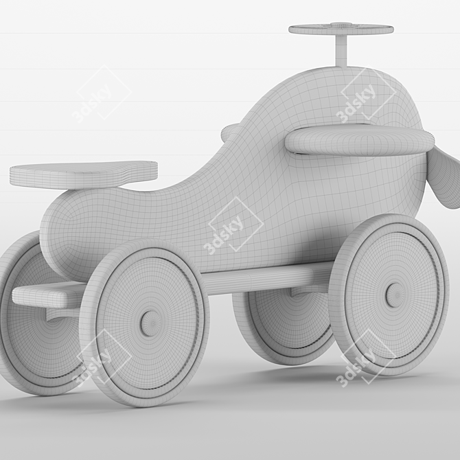 Whale Baby Car Kit - Blue 3D model image 5