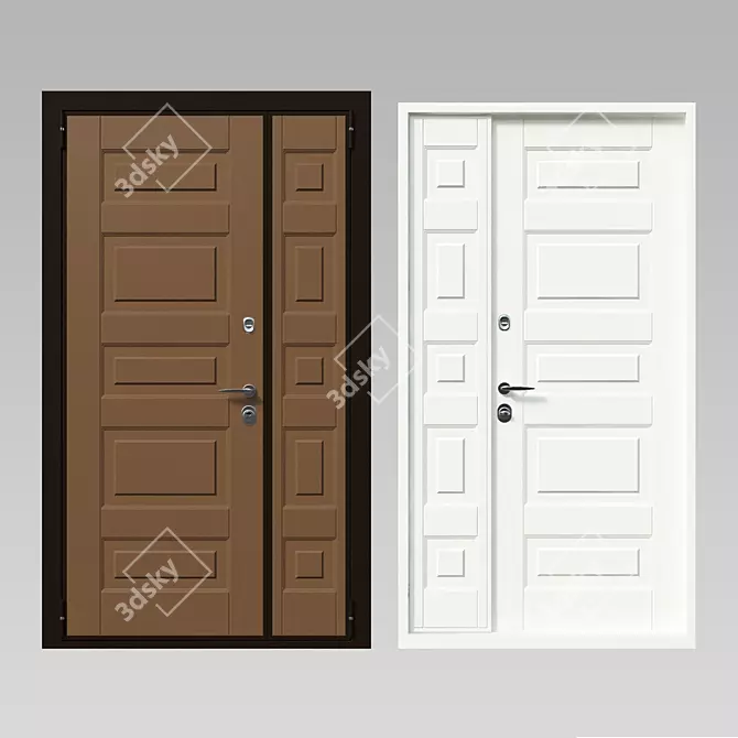 Thermowood Entry Doors 3D model image 1