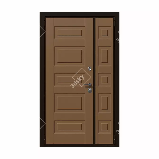 Thermowood Entry Doors 3D model image 2