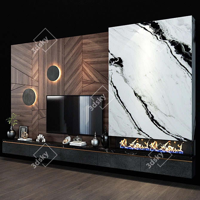 Stylish TV Shelf by Studia 54 3D model image 2