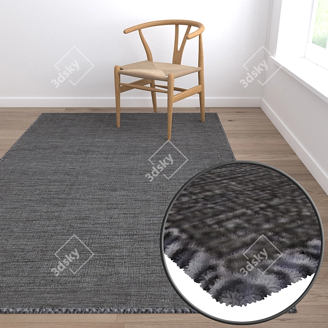 Luxury Carpet Set with High-Quality Textures 3D model image 5