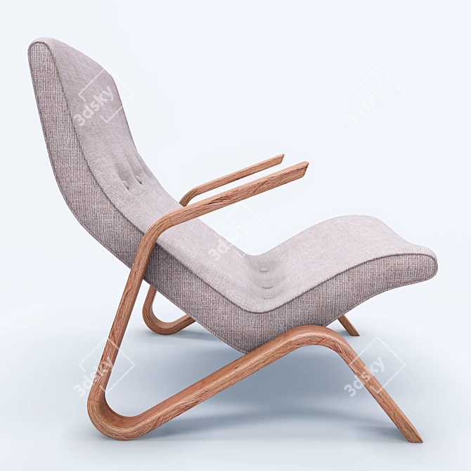 Sleek Zen Crasshopper Chair 3D model image 2