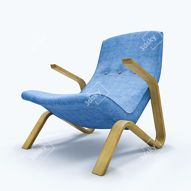 Sleek Zen Crasshopper Chair 3D model image 5