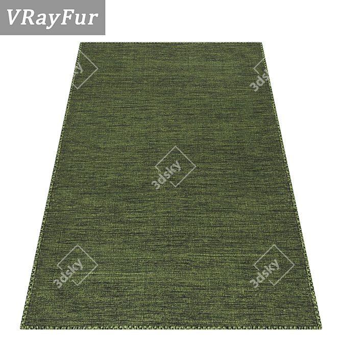 Luxury Textured Carpet Set 3D model image 2