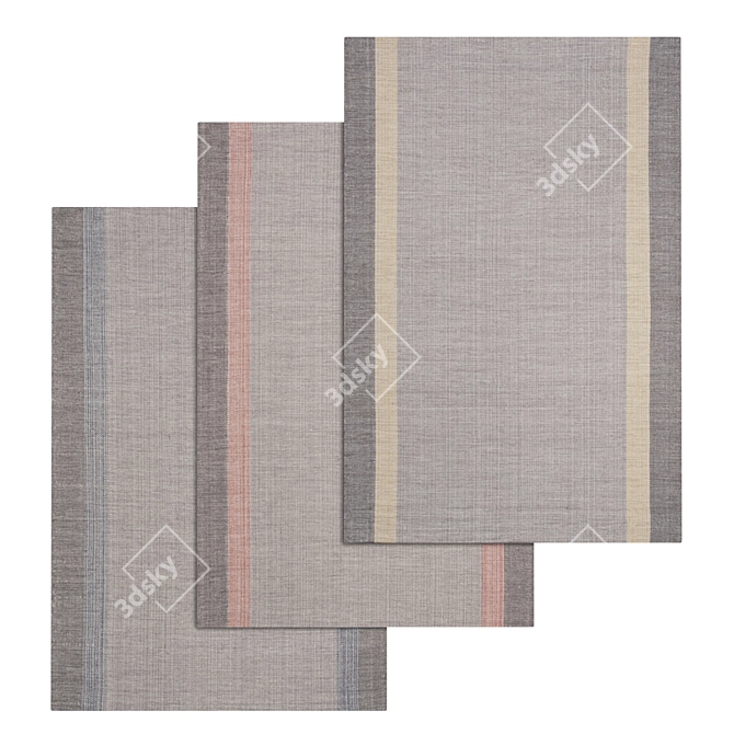 Luxury Carpet Set: High-Quality Textures 3D model image 1