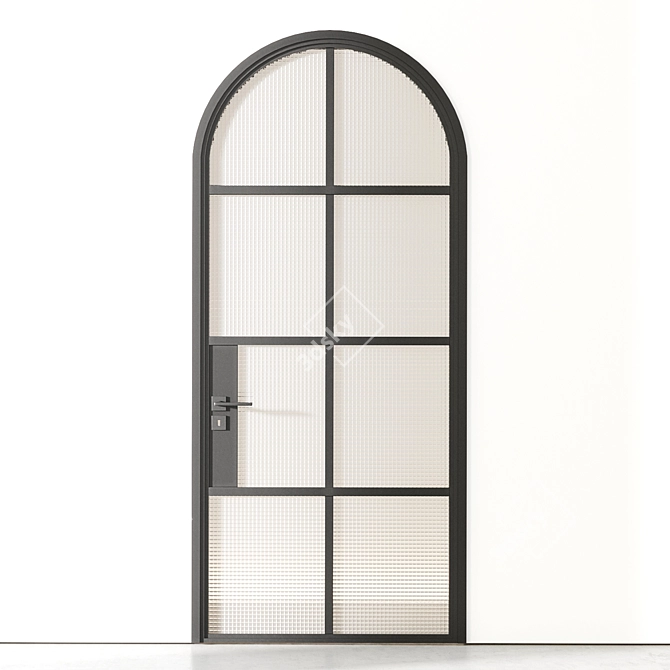 Stylish Arch Single Door 3D model image 2