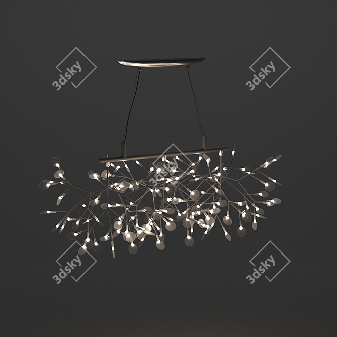 Sleek Crystal Pendant Lamp 3D model image 1