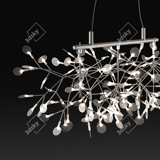 Sleek Crystal Pendant Lamp 3D model image 5
