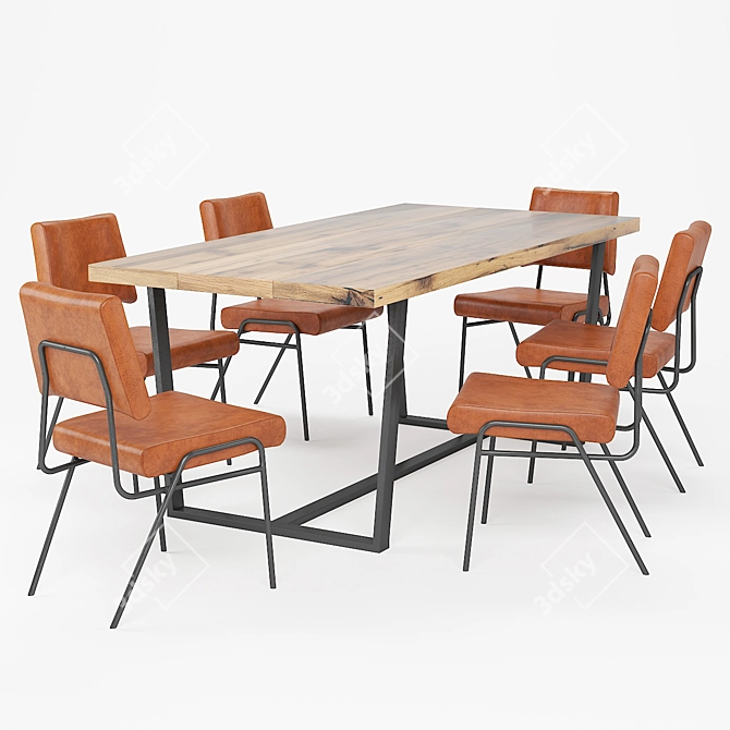 Modern Cool Dining Table 3D model image 1