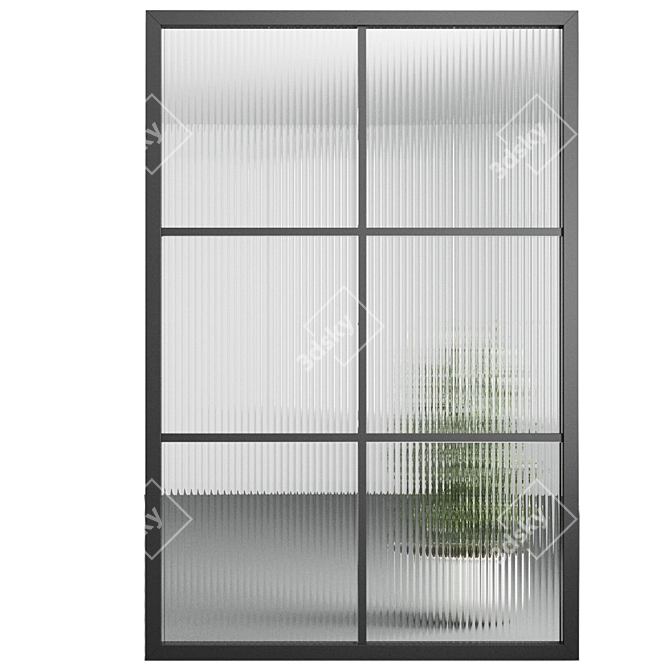 Embossed Glass Partitions Set 3D model image 5