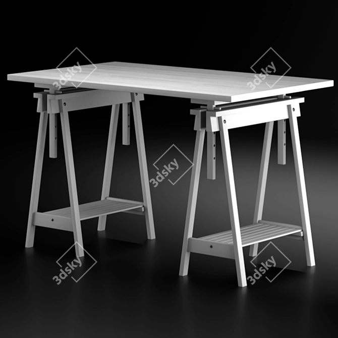 Adjustable Height Computer Desk 3D model image 1