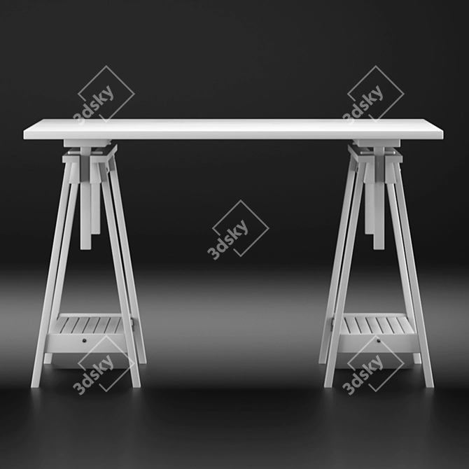 Adjustable Height Computer Desk 3D model image 2