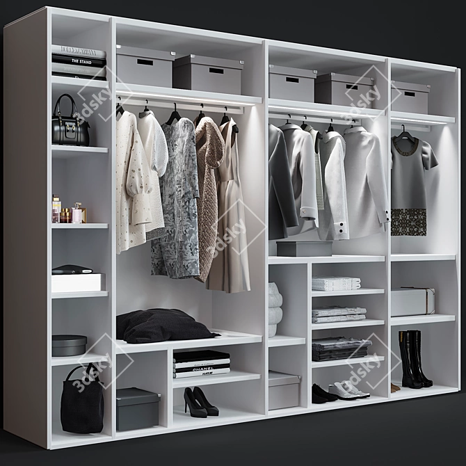 Sleek Sipario Wardrobe by Pianca 3D model image 2