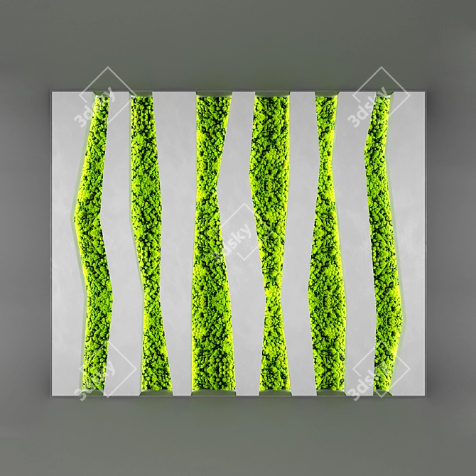 Evergreen Moss Vertical Garden - Organic Greenery for Any Space 3D model image 1