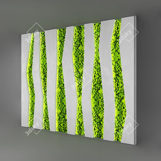 Evergreen Moss Vertical Garden - Organic Greenery for Any Space 3D model image 2