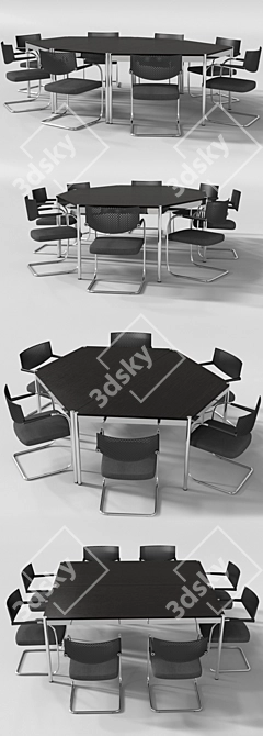 Modular Office Furniture Set 3D model image 2