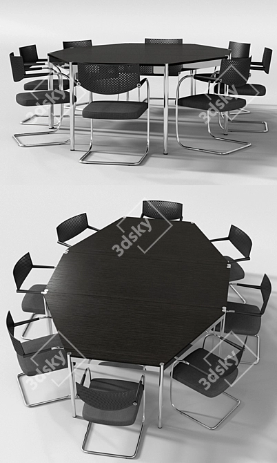 Modular Office Furniture Set 3D model image 6