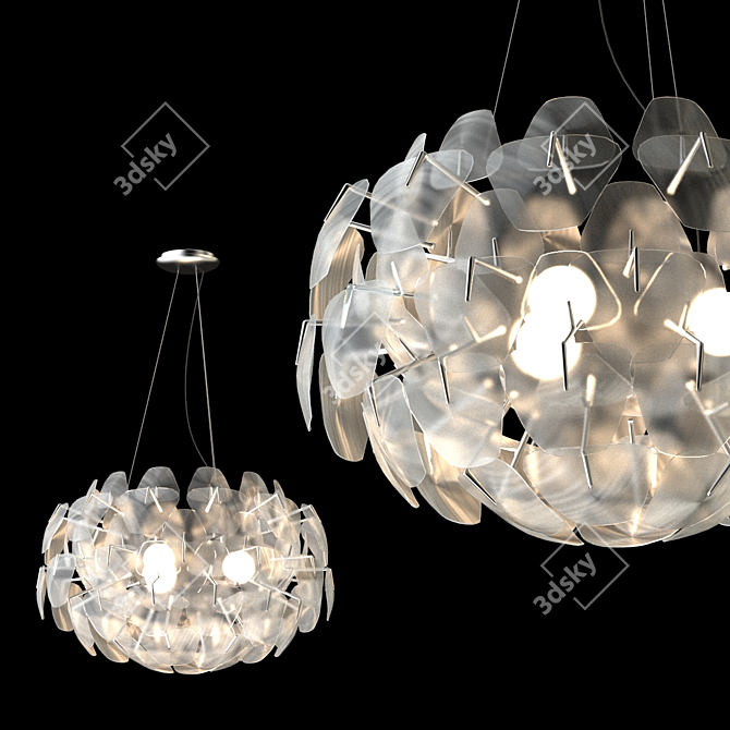 Elegant Dazzling Light Fixture 3D model image 1