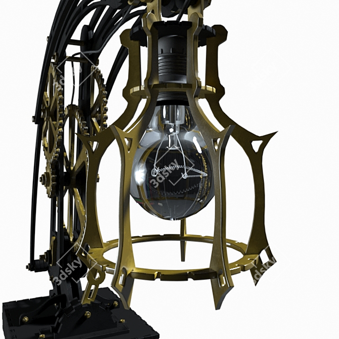 Rare Steampunk Decor Lamp 3D model image 8